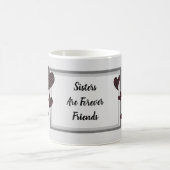 Schwestern sind für immer Freunde Rote Herzen Gesc Kaffeetasse (Mittel)