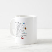Schwestern sind für immer Gedicht Kaffeetasse (Vorderseite Links)