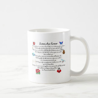 Schwestern sind für immer Gedicht Kaffeetasse