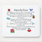 Schwestern sind für immer Gedicht Mousepad (Vorne)