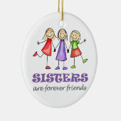 Schwestern sind für immer keramik ornament (Rechts)