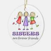 Schwestern sind für immer keramik ornament (Links)