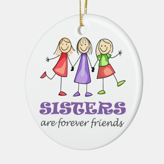 Schwestern sind für immer keramik ornament (Links)