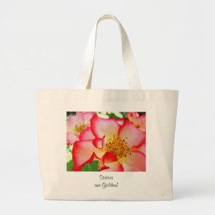 Schwestern sind golden! Totbeutel Rote Rose Blume Jumbo Stoffbeutel