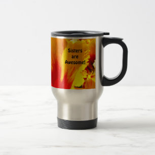 Schwestern sind großartig! Kaffeetasse gelbe Tulpe