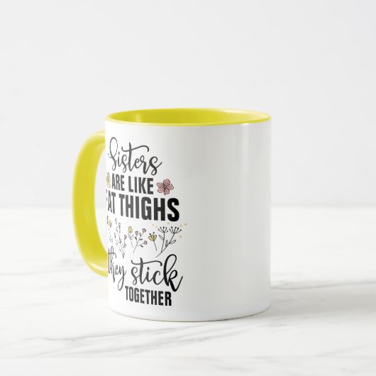 Schwestern sind wie Fatthights, die sie zusammenkl Tasse (Vorderseite Links)