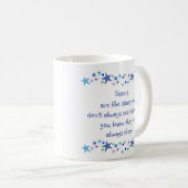 Schwestern sind wie Sterne Custom Quote Kaffeetasse (VorderseiteRechts)