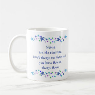 Schwestern sind wie Sterne Custom Quote Kaffeetasse