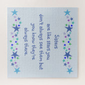 Schwestern sind wie Sterne Custom Quote Puzzle (Horizontal)