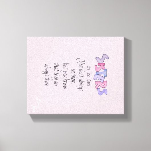 Schwestern sind wie Sterne-Leinwand Leinwanddruck (Vorderseite)