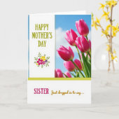 Schwestern Süßer Muttertag Karte (Gelbe Blume)