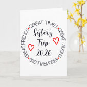 Schwestern-Trip 2026 Damen-Wochenend-Kreuzfahrt-Ur Karte (Gelbe Blume)