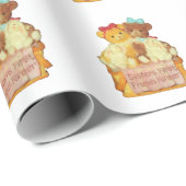 Schwestern und Freunde von Teddy Bears und Bunnys Geschenkpapier (Rolleneckpunkt)