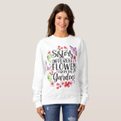 Schwestern Unterschiedliche Blume von der gleichen Sweatshirt (Vorne ganz)