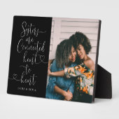 Schwestern verbinden Herz und Herz | Sister Foto P Fotoplatte (Seite)