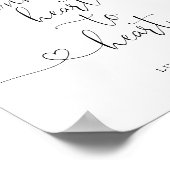 Schwestern Vernetztes Herz zu Herz Elegantes Skrip Poster (Ecke)