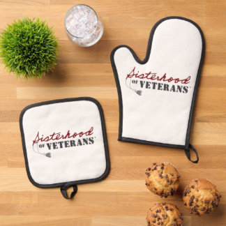 Schwestern von Veteranen Militär Stolz Design Ofenhandschuh & Topflappen-Set