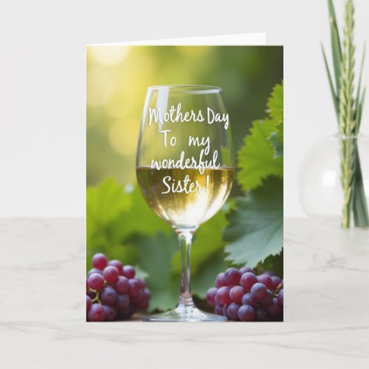 Schwestern Wein Bouquet Karte (Vorderseite)