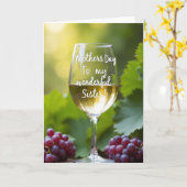 Schwestern Wein Bouquet Karte (Gelbe Blume)