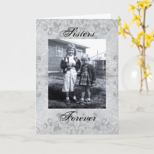 "Schwestern werden mit der Zeit Wertvoller" Karte (Gelbe Blume)