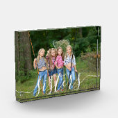Schwestern White Script Overlay Custom Fotoblock (Links)