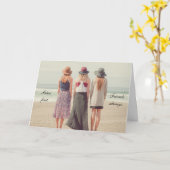 Schwestern zuerst, Freunde immer...Grußkarte Karte (Gelbe Blume)