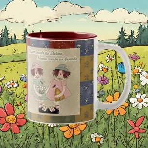 Schwestern Zweifarbige Tasse