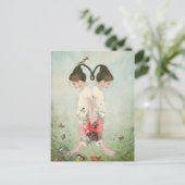 Schwestern, Zwillinge, Kunst, Postkarte (Stehend Vorderseite)