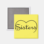 Schwesternherz Magnet (Vorderseite/Rückseite)