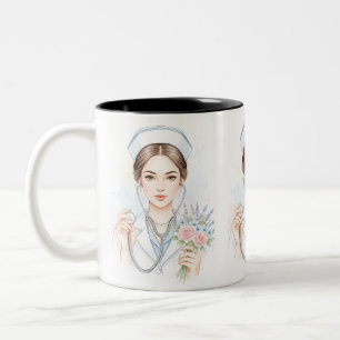 Schwesternleben – Sanfte Stärke Zweifarbige Tasse