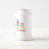 Schwesternsaurus Matching Schwestern Dino Squad De Bierglas (Vorderseite Links)