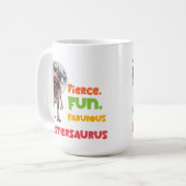 Schwesternsaurus Matching Schwestern Dino Squad De Kaffeetasse (Vorderseite Links)