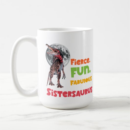 Schwesternsaurus Matching Schwestern Dino Squad De Kaffeetasse (Links)