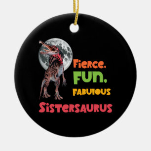 Schwesternsaurus Matching Schwestern Dino Squad De Keramik Ornament