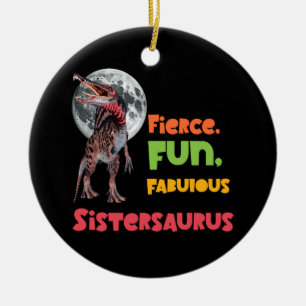 Schwesternsaurus Matching Schwestern Dino Squad De Keramik Ornament