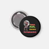Schwesternsaurus Matching Schwestern Dino Squad De Magnet (Vorderseite/Rückseite)
