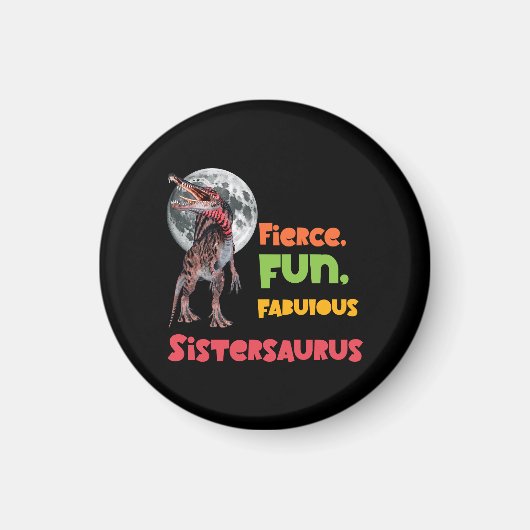Schwesternsaurus Matching Schwestern Dino Squad De Magnet (Vorne)