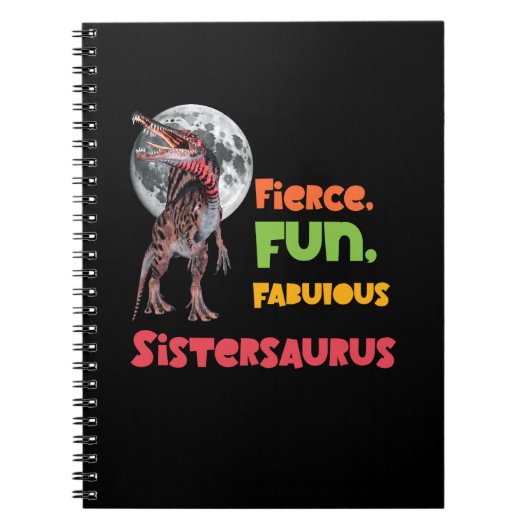 Schwesternsaurus Matching Schwestern Dino Squad De Notizblock (Vorderseite)