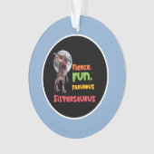Schwesternsaurus Matching Schwestern Dino Squad De Ornament (Vorderseite)