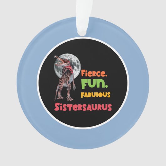 Schwesternsaurus Matching Schwestern Dino Squad De Ornament (Vorderseite)