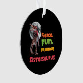 Schwesternsaurus Matching Schwestern Dino Squad De Ornament (Vorderseite)