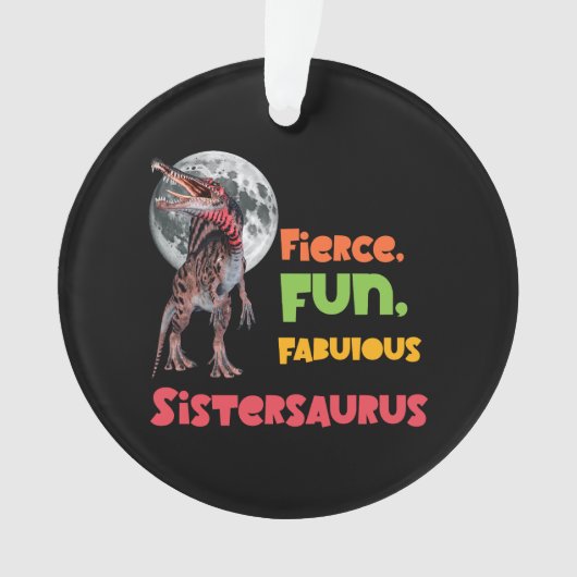 Schwesternsaurus Matching Schwestern Dino Squad De Ornament (Vorderseite)