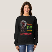 Schwesternsaurus Matching Schwestern Dino Squad De Sweatshirt (Vorne ganz)