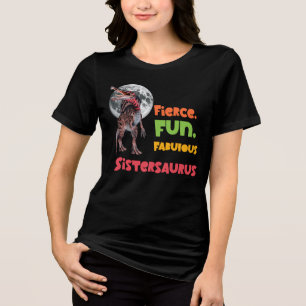 Schwesternsaurus Matching Schwestern Dino Squad De Tri-Blend Shirt