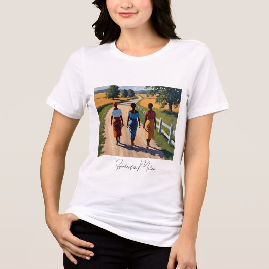 Schwesternschaft in Bewegung Tri-Blend Shirt (Vorderseite)