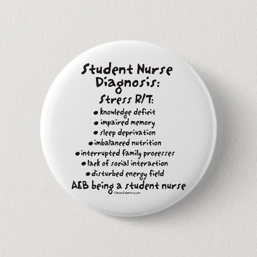 Schwesternschülerin-Diagnose: Druck Button (Vorderseite)