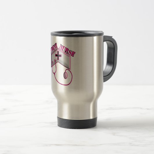 Schwesternschülerin PRÄGEARTIGE Kappe und Reisebecher (VorderseiteRechts)