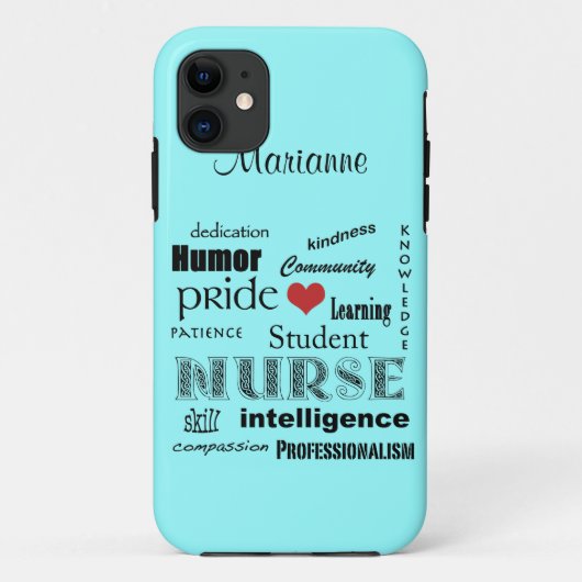 Schwesternschülerin Stolz-Attribute /Aqua-Nebel Case-Mate iPhone Hülle (Rückseite)