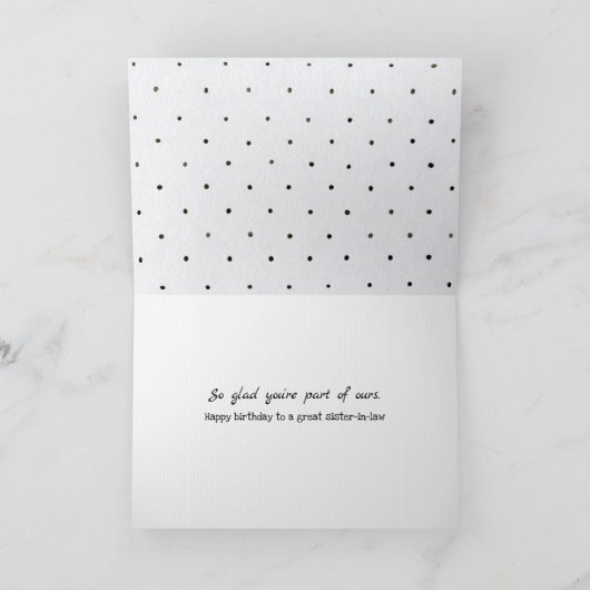 Schwesterpolka-Geburtstag Karte (Innenseite)