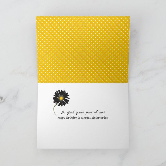 Schwesterpolka zum Geburtstag Karte (Innenseite)